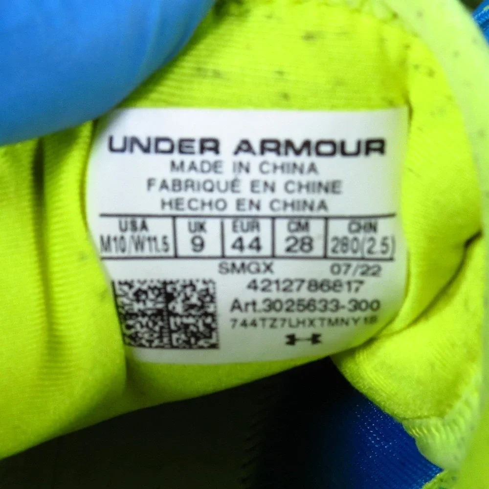 Under Armour Curry 1 Low FloTro Mens Basketball Shoes 10 Sour Patch Kids Blue